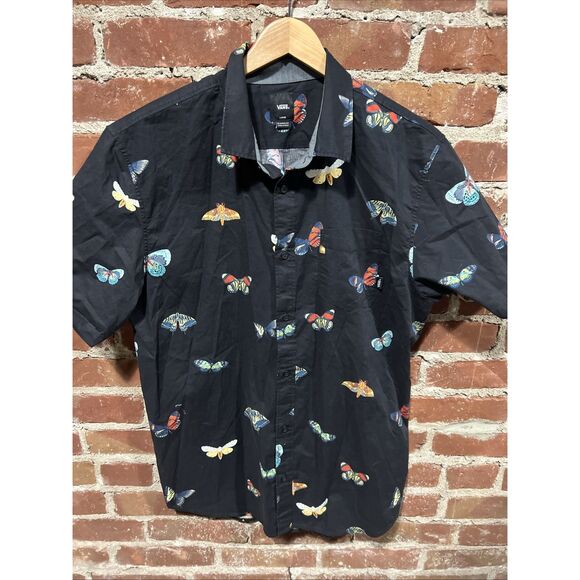 VANS Metamorphosis Butterfly Print Black Shirt Men's Large - Picture 1 of 4